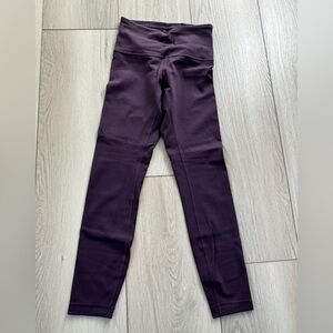 Lululemon Wunder Under Train leggings in Pl ribbed fabric